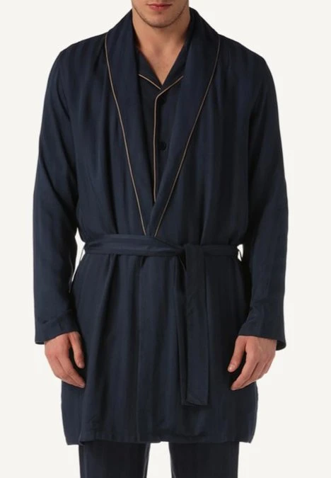 Intimissimi Herren Bademantel - Dark Blue 4 Intimissimi Herren Bademantel - Dark Blue – Bild 2