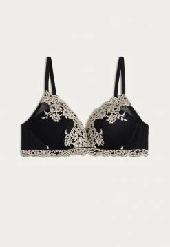 Intimissimi Damen FABIOLA PRETTY FLOWER - Push-up BH - Nero/ivory -INTIMISSIMI Verkäufe a7eb7f1c7e1e434bba74a31fe221c355