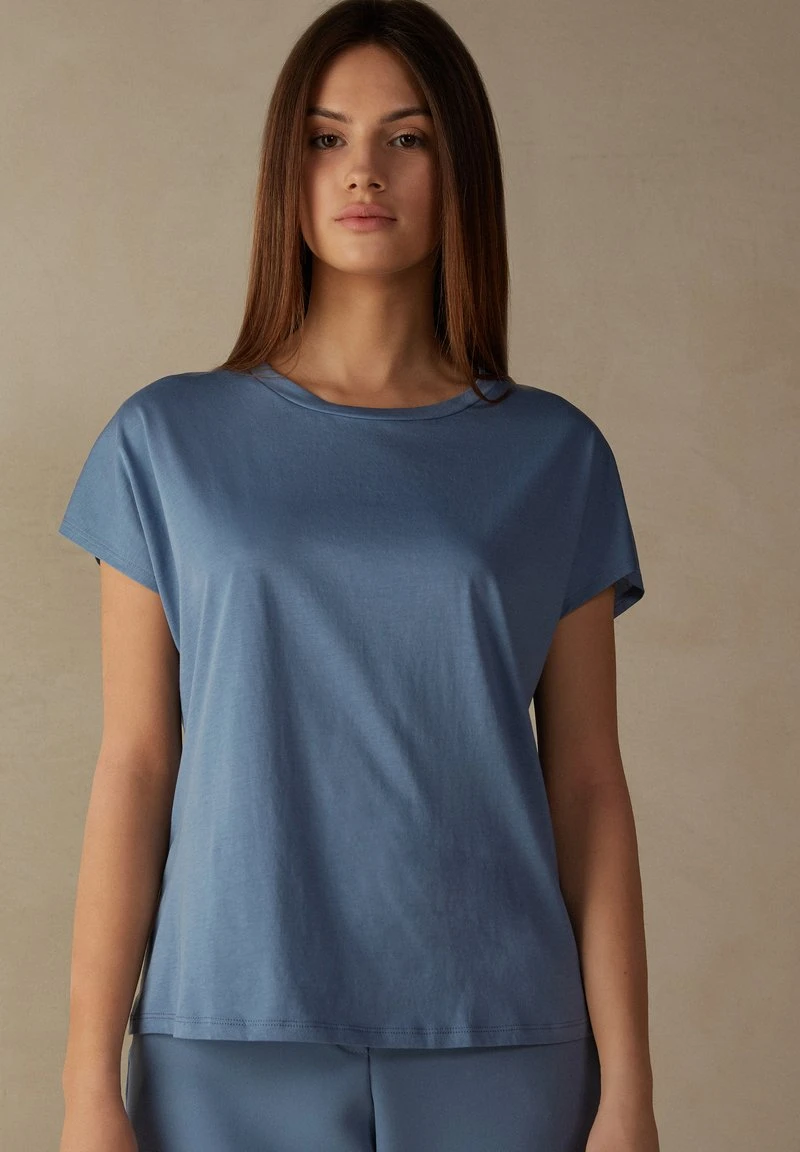 Intimissimi Damen MIT RUNDHALSAUSSCHNITT - T-Shirt Basic - Babyblau 3 Intimissimi Damen MIT RUNDHALSAUSSCHNITT - T-Shirt Basic - Babyblau