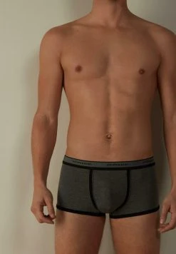 Intimissimi Herren SUPIMA STRETCH - Panties - Schwarz Graphite Grey Blend/black