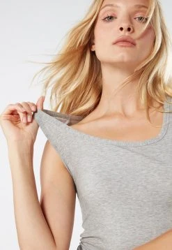 Intimissimi Damen TRÄGER-SHIRT MIT BREITEN TRÄGERN AUS NATURBAUMWOLLE - Unterhemd/-shirt - Grigio Melange 9 Intimissimi Damen TRÄGER-SHIRT MIT BREITEN TRÄGERN AUS NATURBAUMWOLLE - Unterhemd/-shirt - Grigio Melange -INTIMISSIMI Verkäufe ab16d64edb184c75a83367e58897a7a8