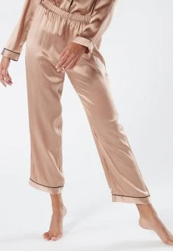Intimissimi Damen LANGE HOSE AUS SATIN UND SEIDE - Nachtwäsche Hose - Rose Satin