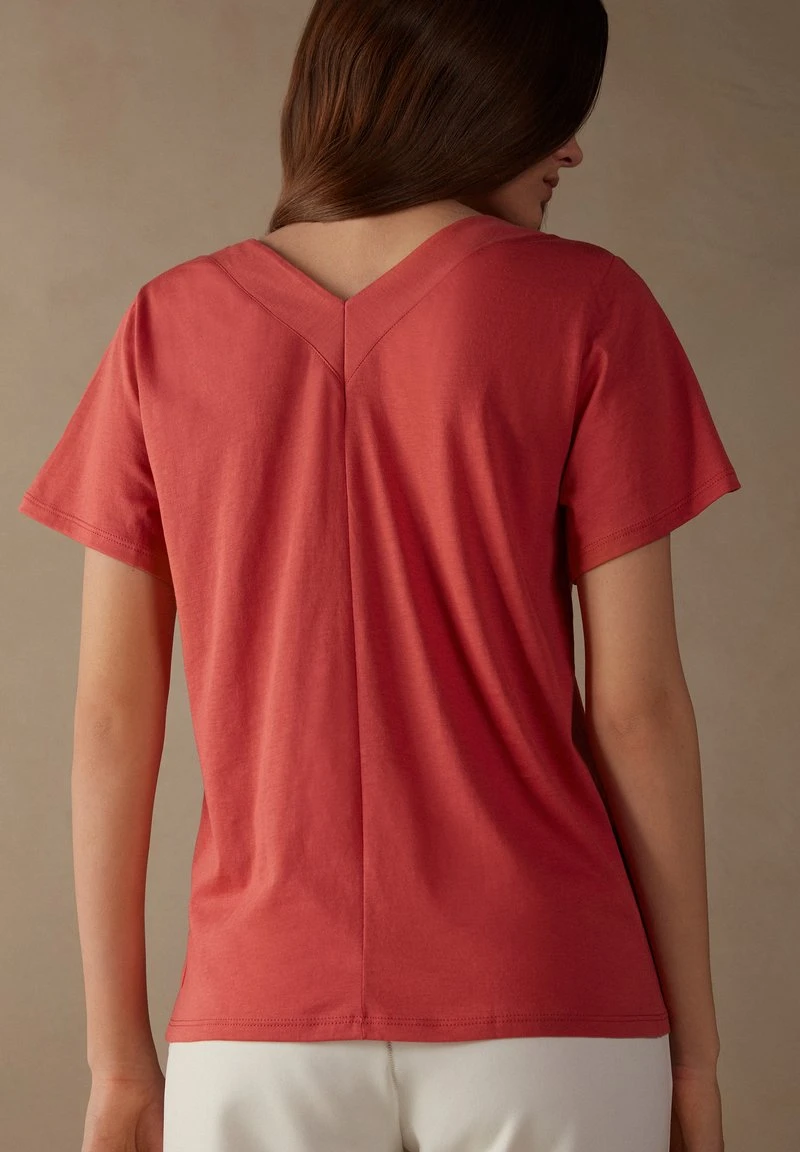 Intimissimi Damen DE MANGA CORTA Y ESCOTE DE PICO DE SUPIMA® ULTR - T-Shirt Basic - Rosa Würzig 4 Intimissimi Damen DE MANGA CORTA Y ESCOTE DE PICO DE SUPIMA® ULTR - T-Shirt Basic - Rosa Würzig – Bild 2