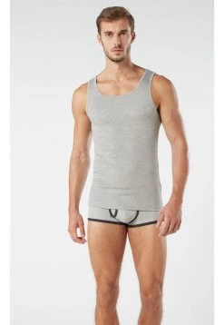 Intimissimi Herren TOP AUS GERIPPTER SUPIMA-BAUMWOLLE - Unterhemd/-shirt - Grigio Melange