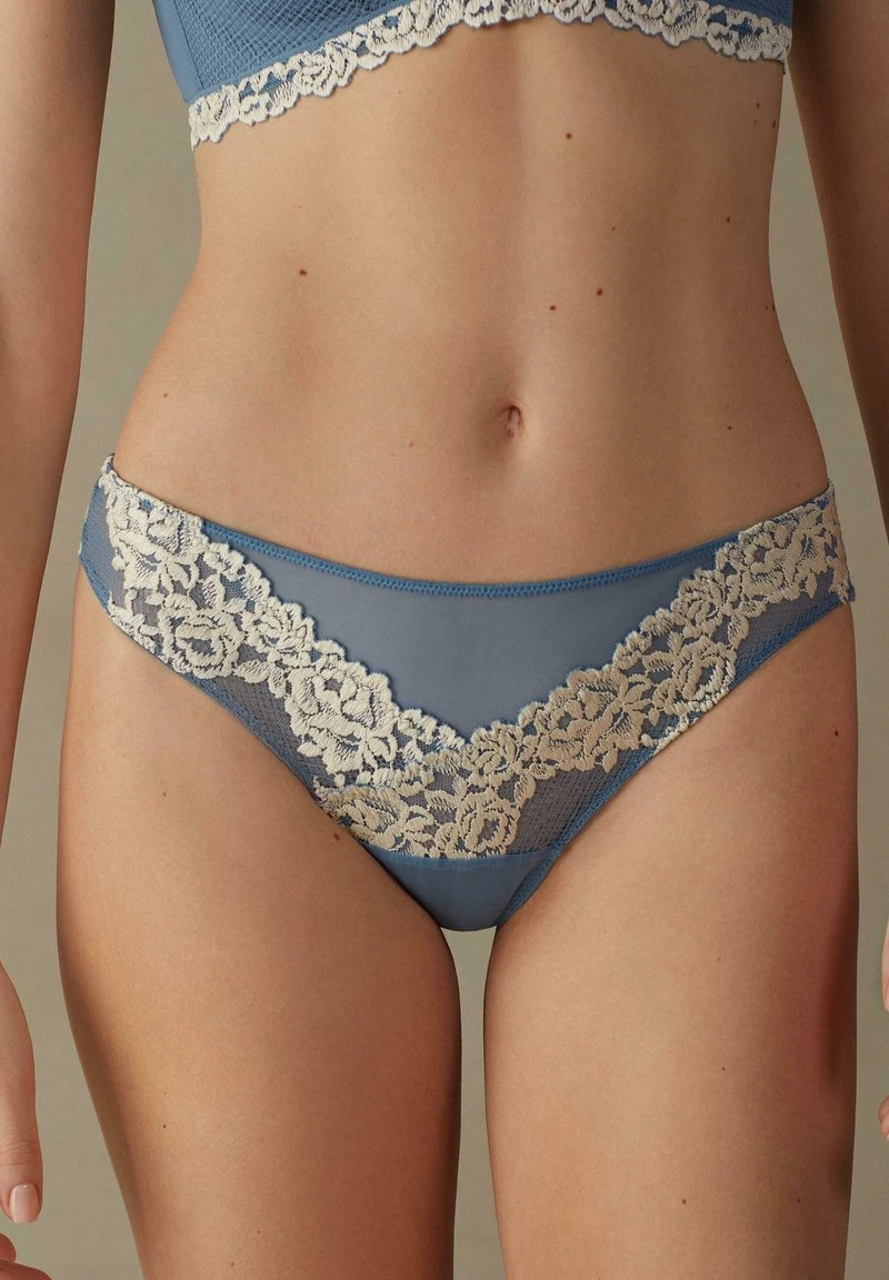 Intimissimi Damen TANGA PRETTY FLOWERS - String - Babyblau Elfenbein 4 Intimissimi Damen TANGA PRETTY FLOWERS - String - Babyblau Elfenbein – Bild 2