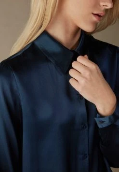 Intimissimi Damen Hemdbluse - Intensivblau -INTIMISSIMI Verkäufe b851376d738f4daaac24402974b966db
