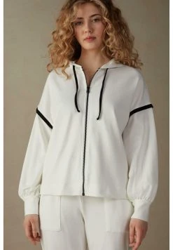 Intimissimi Damen Sweatjacke - Elfenbein Powder White Black