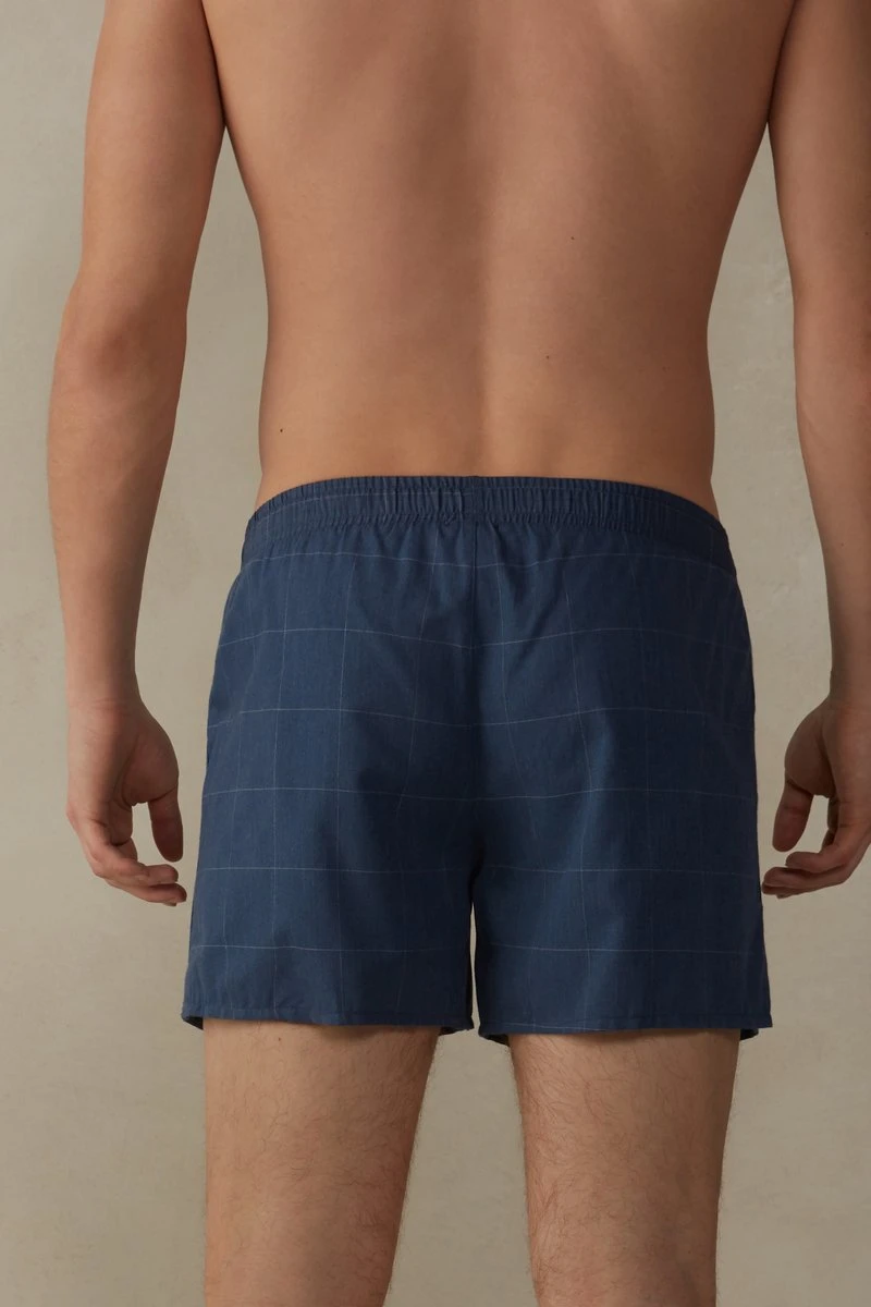 Intimissimi Herren Boxershorts - Blau Blue Check 4 Intimissimi Herren Boxershorts - Blau Blue Check – Bild 2
