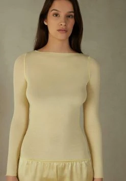 Intimissimi Damen ULTRALIGHT U BOOT AUSSCHNITT - Langarmshirt - Pastellgelb