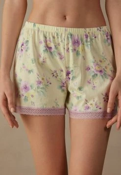 Intimissimi Damen Nachtwäsche Hose - Pastellgelb Blumenprint