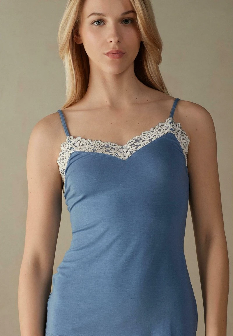 Intimissimi Damen MICROMODAL PRETTY FLOWERS - Unterhemd/-shirt - Babyblau Elfenbein 3 Intimissimi Damen MICROMODAL PRETTY FLOWERS - Unterhemd/-shirt - Babyblau Elfenbein