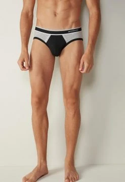 Intimissimi Herren Slip - Schwarz - I - Black/light Grey Blend
