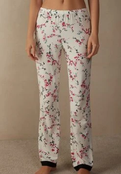 Intimissimi Damen BLOOM BLOSSOM - Nachtwäsche Hose - Puderweiss Blumenprint
