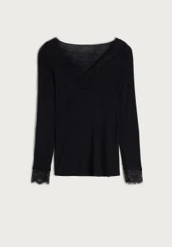 Intimissimi Damen Nachtwäsche Shirt - Nero -INTIMISSIMI Verkäufe d67e0b821de74d29828f3f24b7498158