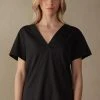 Intimissimi Damen DE MANGA CORTA Y ESCOTE DE PICO DE SUPIMA® ULTR - T-Shirt Basic - Schwarz -INTIMISSIMI Verkäufe d72ba6a48c8b490983f6ac062876ac32