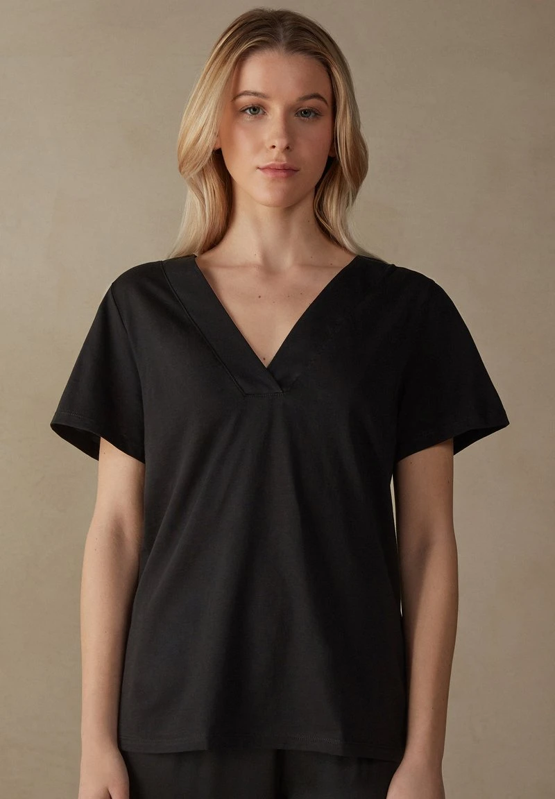 Intimissimi Damen DE MANGA CORTA Y ESCOTE DE PICO DE SUPIMA® ULTR - T-Shirt Basic - Schwarz 3 Intimissimi Damen DE MANGA CORTA Y ESCOTE DE PICO DE SUPIMA® ULTR - T-Shirt Basic - Schwarz