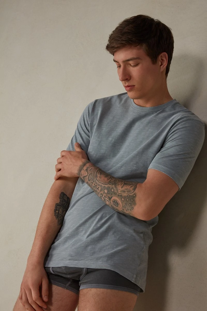 Intimissimi Herren T-Shirt Basic - Light Grey 6 Intimissimi Herren T-Shirt Basic - Light Grey – Bild 4