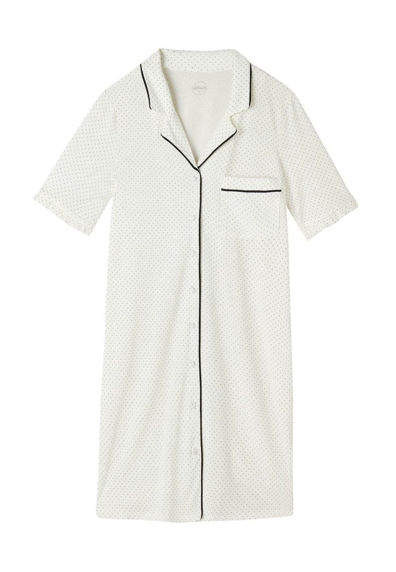 Intimissimi Damen VORNE OFFENES LITTLE PLEASURES - Nachthemd - Puderweiss Schwarz 6 Intimissimi Damen VORNE OFFENES LITTLE PLEASURES - Nachthemd - Puderweiss Schwarz – Bild 4