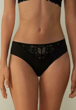 Intimissimi Damen MIT OFFENEN KANTEN PRETTY FLOWERS - Slip - Schwarz Black