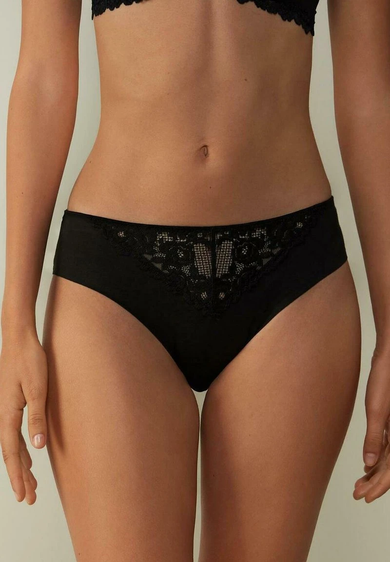 Intimissimi Damen MIT OFFENEN KANTEN PRETTY FLOWERS - Slip - Schwarz Black 3 Intimissimi Damen MIT OFFENEN KANTEN PRETTY FLOWERS - Slip - Schwarz Black