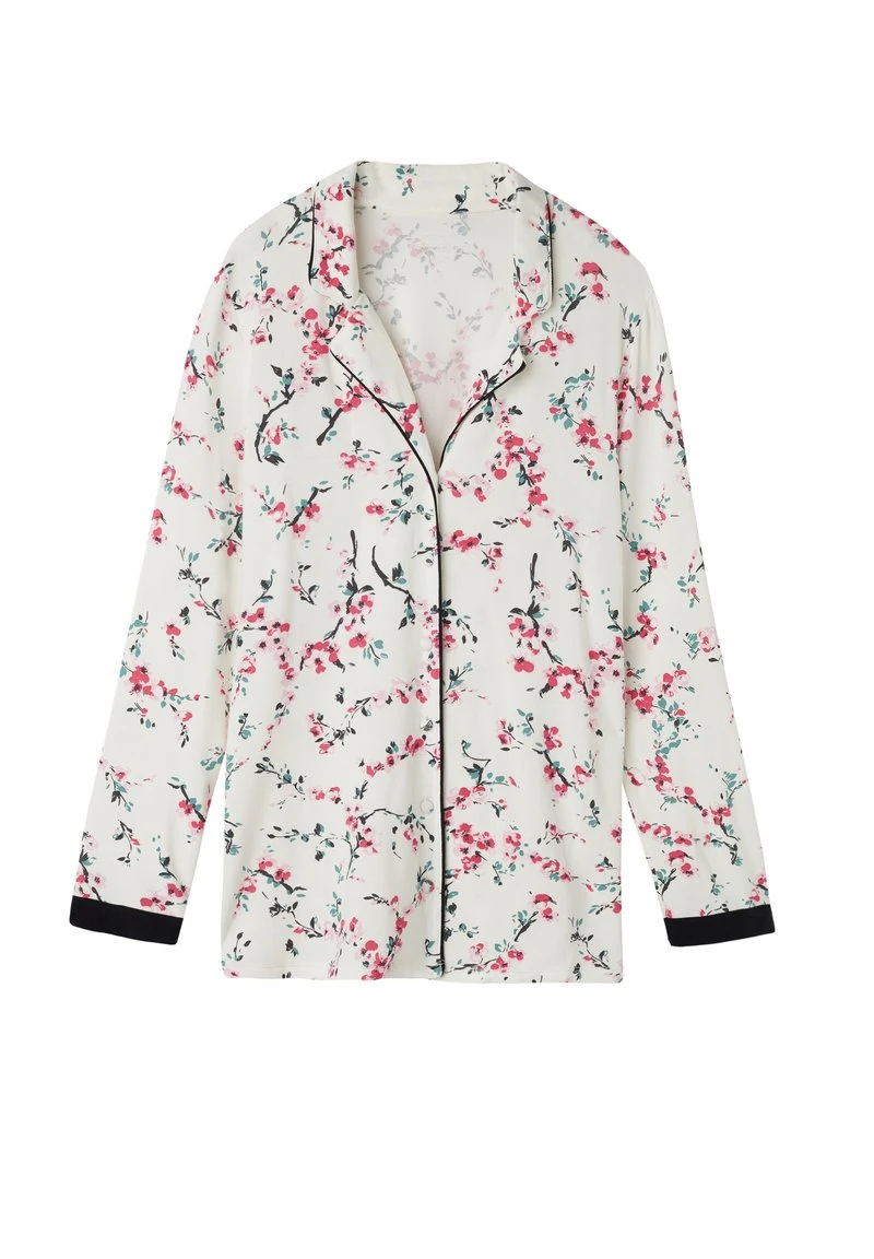 Intimissimi Damen LANGÄRMELIGES VORNE OFFENES - Nachtwäsche Shirt - Puderweiss Blumenprint 7 Intimissimi Damen LANGÄRMELIGES VORNE OFFENES - Nachtwäsche Shirt - Puderweiss Blumenprint – Bild 5