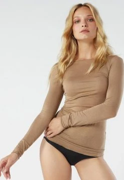INTIMISSIMI Verkäufe 58 Intimissimi Damen ULTRALIGHT U BOOT AUSSCHNITT - Langarmshirt - Brown