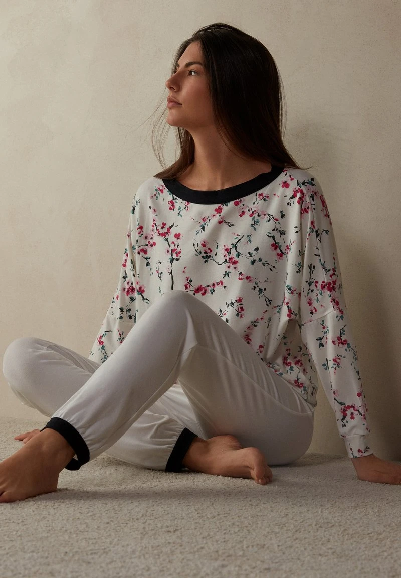 Intimissimi Damen BLOOM&BLOSSOM - Nachtwäsche Hose - Elfenbein Powder White 4 Intimissimi Damen BLOOM&BLOSSOM - Nachtwäsche Hose - Elfenbein Powder White – Bild 2