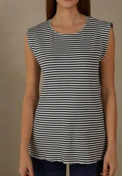 Intimissimi Damen COMFORT ZONE - Nachtwäsche Shirt - Streifen Ecru Beige Blue