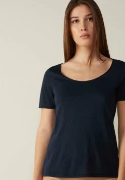 Intimissimi Damen T-Shirt Basic - Blu Intenso