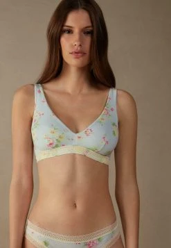 Intimissimi Damen BH LARA SPRING IS IN THE AIR - Triangel BH - Pastellblau Blumenprint