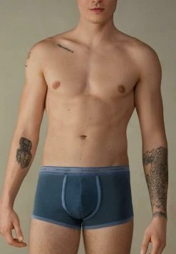 Intimissimi Herren STÜCKGEFÄRBTE AUS ELASTISCHER SUPIMA® BAUMWOLLE - Boxershorts - Blau Dark Blue