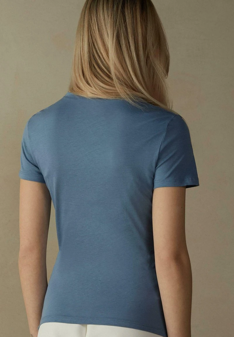Intimissimi Damen T-Shirt Basic - Babyblau 4 Intimissimi Damen T-Shirt Basic - Babyblau – Bild 2