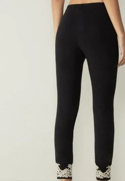 Intimissimi Damen MIT BÜNDCHEN PRETTY FLOWER - Nachtwäsche Hose - Nero/ivory -INTIMISSIMI Verkäufe edf0f45191a341e3848661eb75f2b6cd