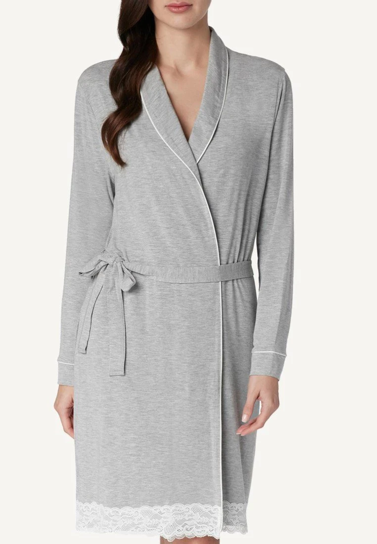 Intimissimi Damen MIT DETAILS AUS SPITZE - Bademantel - Grey Melange 4 Intimissimi Damen MIT DETAILS AUS SPITZE - Bademantel - Grey Melange – Bild 2