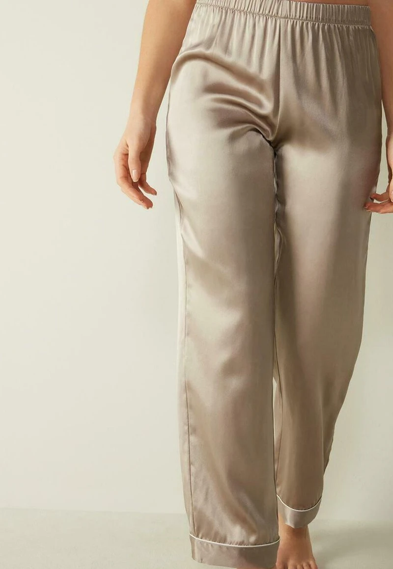 Intimissimi Damen LANGE HOSE AUS SATIN UND SEIDE - Nachtwäsche Hose - Powder Beige 3 Intimissimi Damen LANGE HOSE AUS SATIN UND SEIDE - Nachtwäsche Hose - Powder Beige