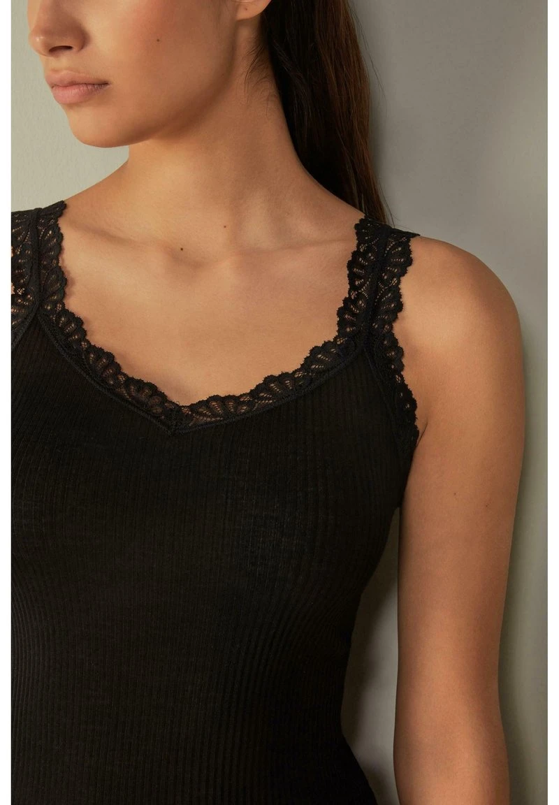 Intimissimi Damen MIT SPITZE - Unterhemd/-shirt - Schwarz Black 5 Intimissimi Damen MIT SPITZE - Unterhemd/-shirt - Schwarz Black – Bild 3