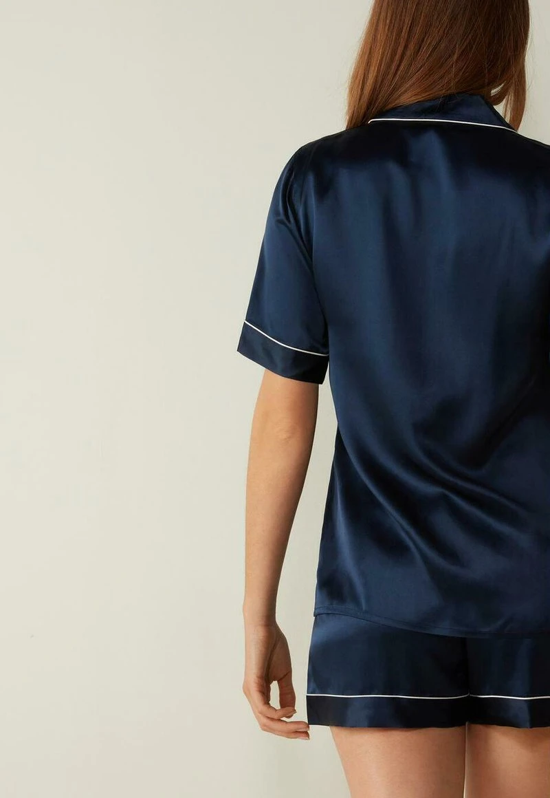 Intimissimi Damen MIT KONTRASTKANTEN - Nachtwäsche Shirt - Blu Ink 5 Intimissimi Damen MIT KONTRASTKANTEN - Nachtwäsche Shirt - Blu Ink – Bild 3